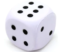 Grand dé 4 cm mousse compacte pour jeu (couleur au hasard)