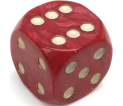 Grand Dé 36 mm nacré très lisible pour jeux à l'unité (couleur au hasard)