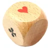 Grand Dé belote bois 4.1 cm atout symbole des cartes