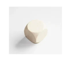 Grand dé vierge 3 cm en bois naturel 30 mm neutre