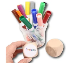 Grand dé vierge 42 mm en bois naturel neutre 4.2 cm