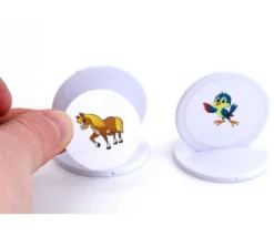 Grand Pion rond à personnaliser - support blanc 38 x 38 mm