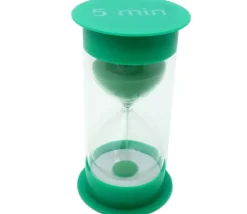 Grand sablier 5 minutes très lisible - VERT - 12 cm GM