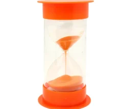 Grand sablier 90 secondes très lisible - ORANGE - 12 cm GM