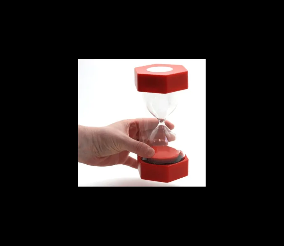 Grand sablier super lisible 30 secondes - ROUGE - 16 cm MAXI