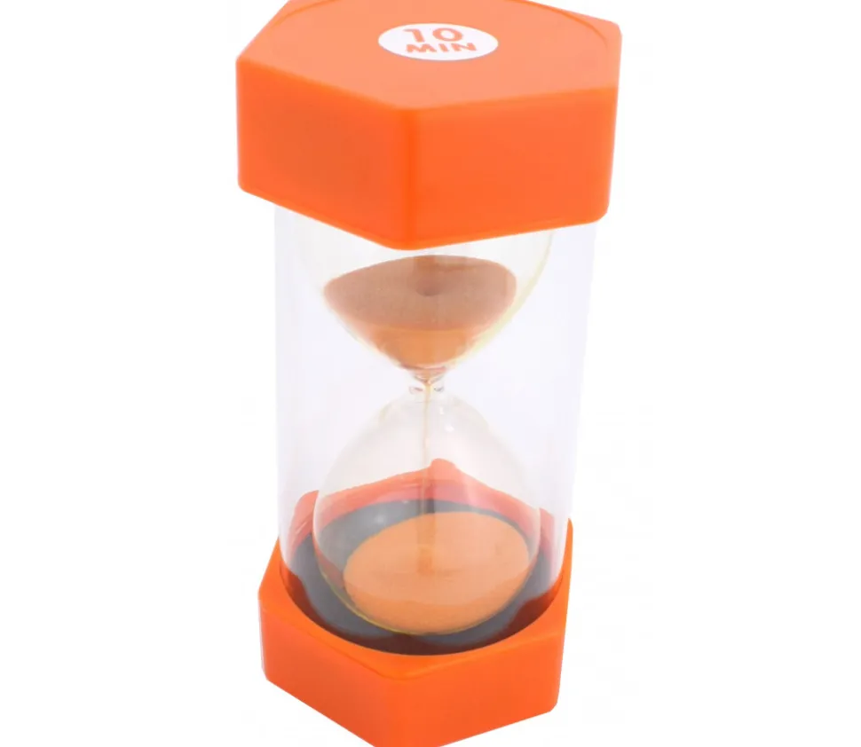 Grand sablier super lisible 10 minutes - ORANGE - 16 cm MAXI