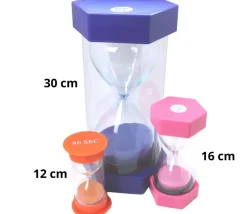 Grand sablier super lisible 15 minutes - VIOLET - 16 cm MAXI