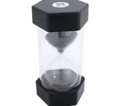 Grand sablier super lisible 30 minutes - NOIR - 16 cm MAXI