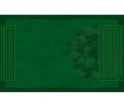 Grand tapis Belote 100 x 60 cm pour jeu Vert Classique + grille points