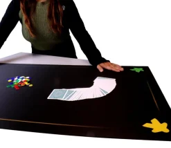 Grand tapis Meeple noir Multijeux 100 x 60 cm