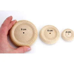 Grande roue de 8 cm troué - palet 80 x 15 mm trou de 4 mm