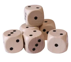 Gros dé 123 en 2 cm dé à jouer bois points 1 2 3 1 2 3