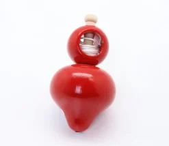 Grosse toupie bois 10 cm avec lanceur ficelle