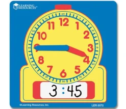 Horloge effaçable apprentissage heure affichage cadran et digital