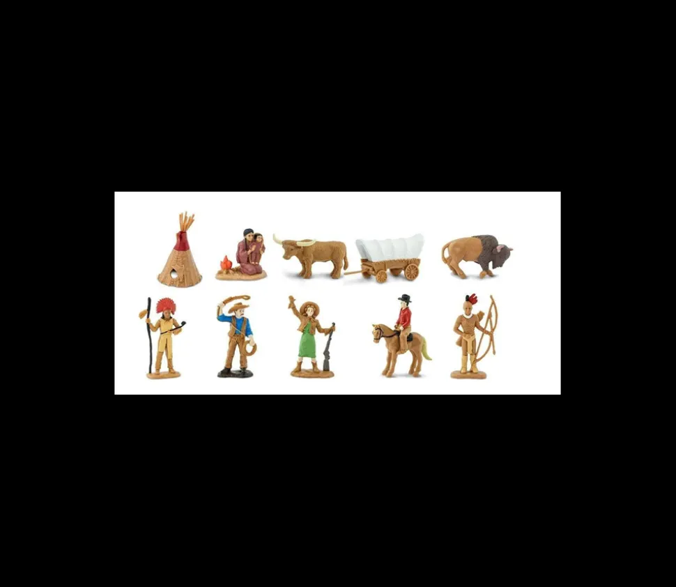 Indiens et cow-boys : 11 figurines de jeu