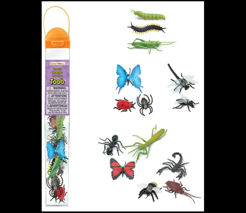 Insectes 5/6 cm : 14 figurines dans un tube