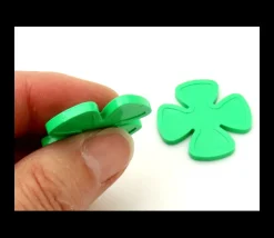 Jeton 29 mm trèfle à 4 feuilles vert