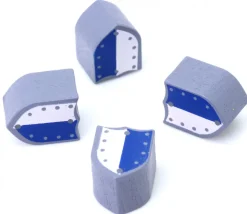 Jeton bouclier blason en bois 16 x 12 x 5 mm à l'unité