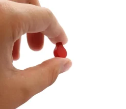 Jeton goutte rouge 14 x 10 x 4 mm