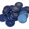 Jeton numéroté bleu nacré 32 mm numéro 10