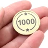 Jeton rond doré 1000 de 2.9 cm