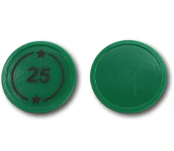 Jeton rond numéroté en plastique 2.9 cm