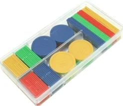 Jetons plastiques boite de 100 pour jeux tarot, nain jaune