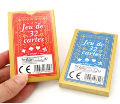 Jeu 32 cartes Belote figure francaise standard pas cher
