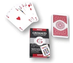 Jeu 54 cartes Bridge Grimaud EXPERT rouge