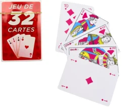 Jeu 32 cartes pas cher gamme françaises