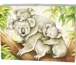 Jeu 12 cubes avec images 6 animaux sauvages - puzzle