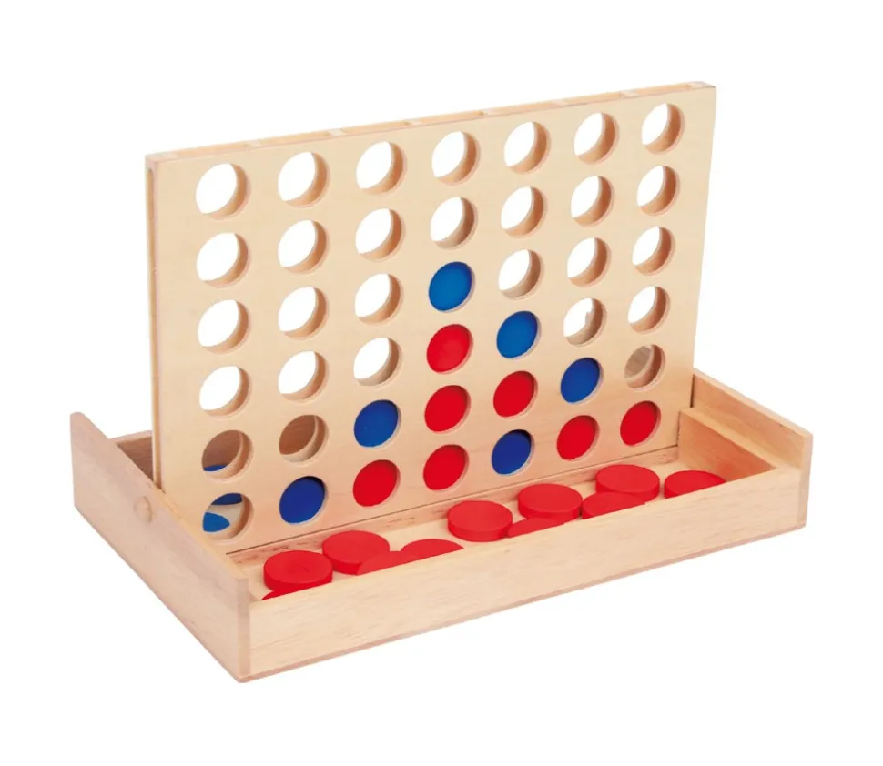 Jeu 4 en ligne en bois jeu traditionnel