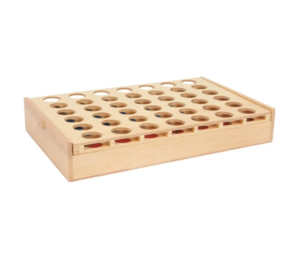 Jeu 4 en ligne en bois jeu traditionnel