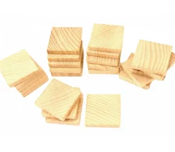 Jeu 24 tuiles mémo en bois vierge à personnaliser 40x40x7 mm