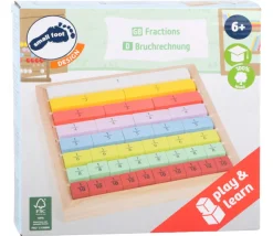Jeu barre fractions en bois éducation