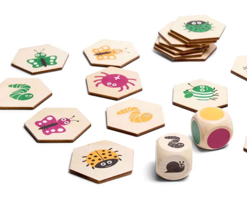 Jeu bois Les insectes - Mémo géant et recherche active