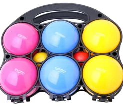 Jeu boules en bois pétanque (6 boules + 2 cochonnets) France