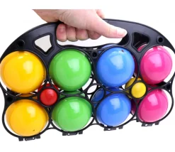 Jeu boules en bois pétanque (8 boules + 2 cochonnets) France