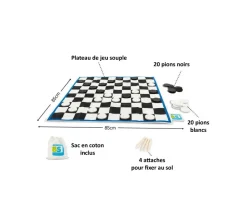 Jeu Dames géant 85 x 85 cm