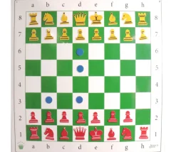 Jeu d'échec mural repositionnable complet pour démonstration