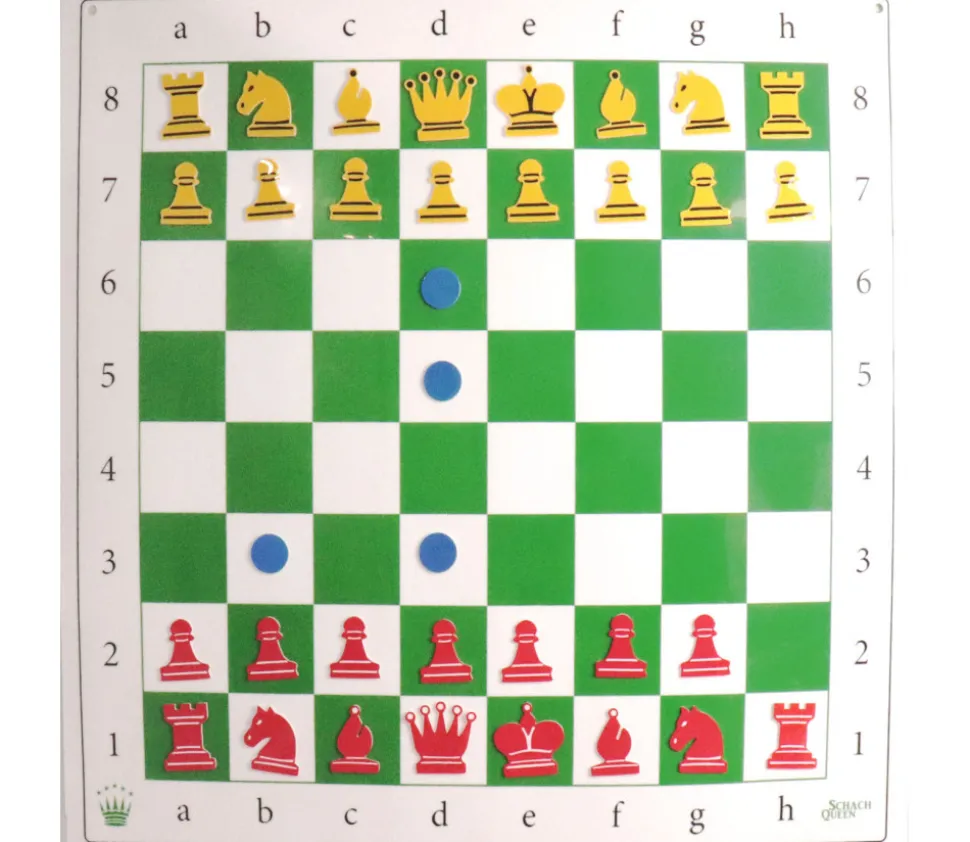 Jeu d'échec mural repositionnable complet pour démonstration