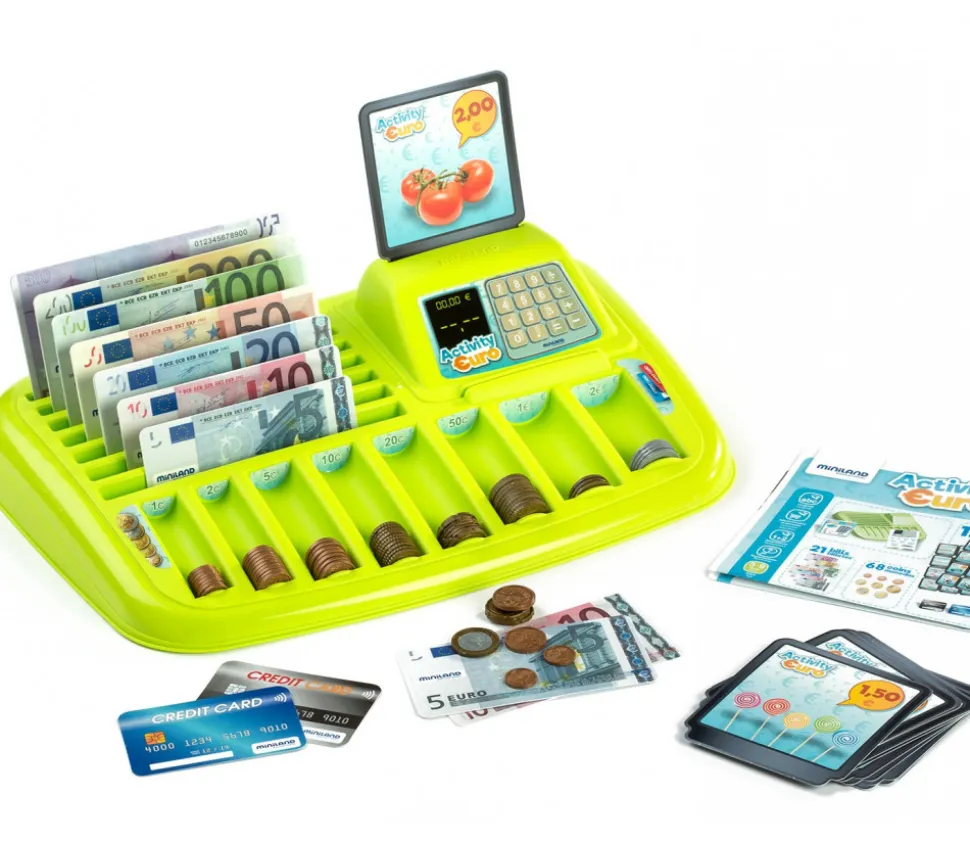 Jeu de caisse euros pièces et billets factices - marchande