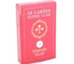 Jeu de cartes 54 cartes Piatnik rouge super luxe