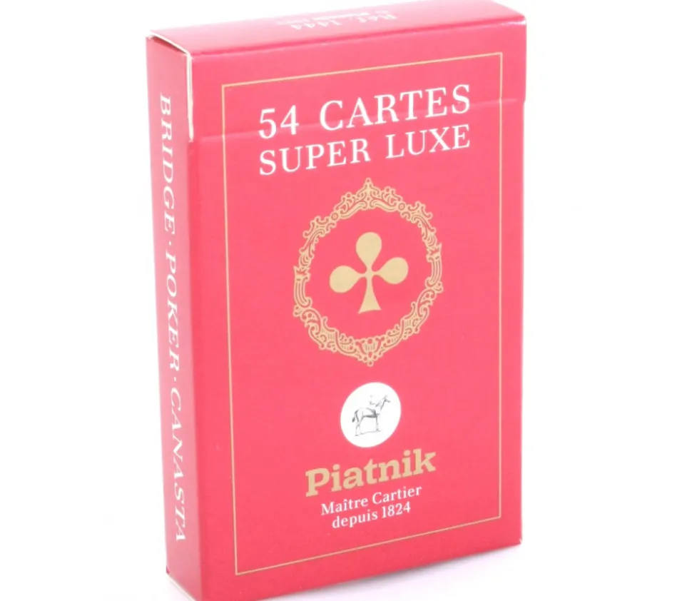Jeu de cartes 54 cartes Piatnik rouge super luxe