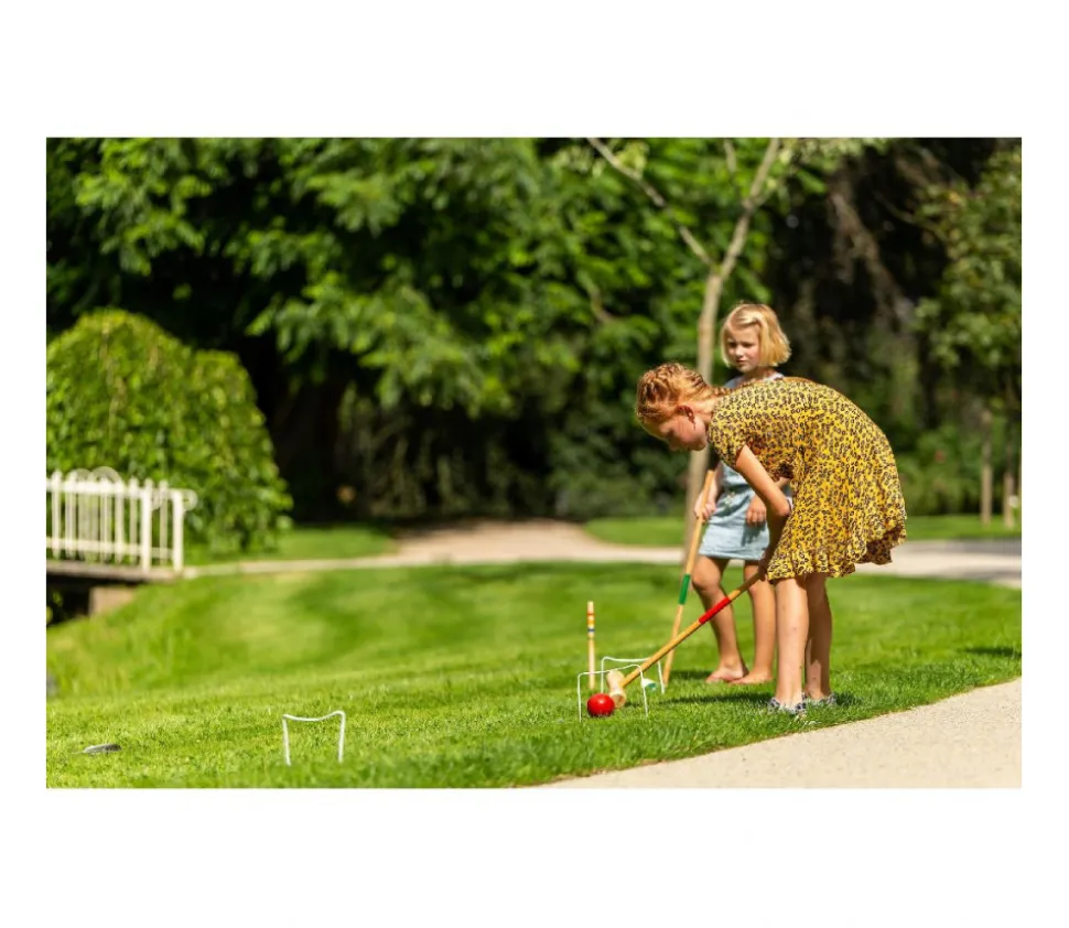 Jeu de croquet adulte/enfant 77 cm en bois 4 joueurs