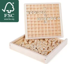 Jeu de cubes lettres en bois 145 pièces - jeu de mots