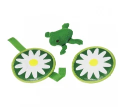 Jeu de lancer : grenouille scratch avec 2 cibles velcro nénuphar