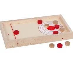 Jeu de palets bois double : Puck hockey et palets-cible 40 x 21.5 cm