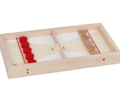 Jeu de palets bois double : Puck hockey et palets-cible 40 x 21.5 cm