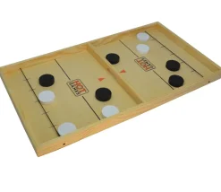 Jeu de pousse palets "passe trappe" en bois 54 x30 cm